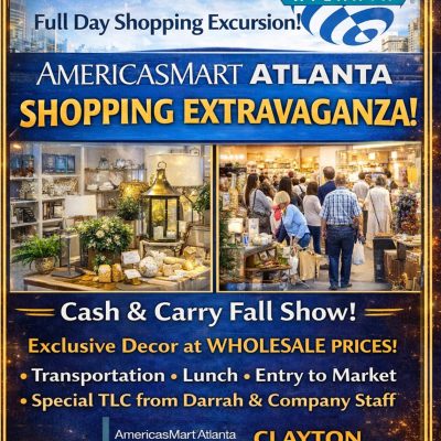 AmericasMart Shopping Trip Atlanta shopping excursion with wholesale access, lunch, and VIP experience. AmericasMart Shopping Trip Atlanta shopping excursion with wholesale access, lunch, and VIP experience.