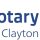 Rotary International logo with the gear wheel on the right and the text 'Rotary Club of Clayton' on the left.