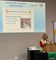 Rotary Club of Clayton first-quarter service results and Service Star recognition