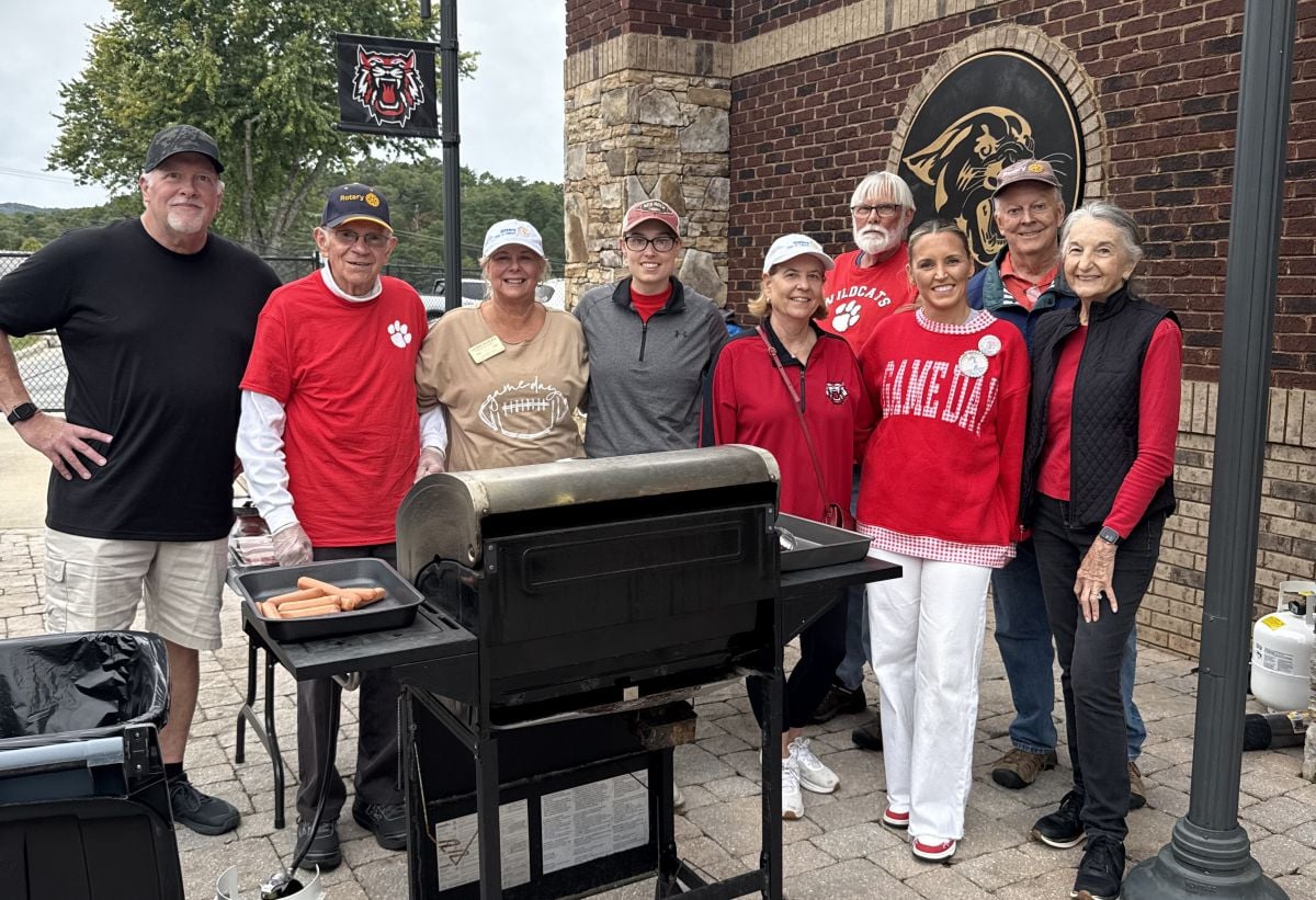 Rotary volunteers at the Rabun County High School football game