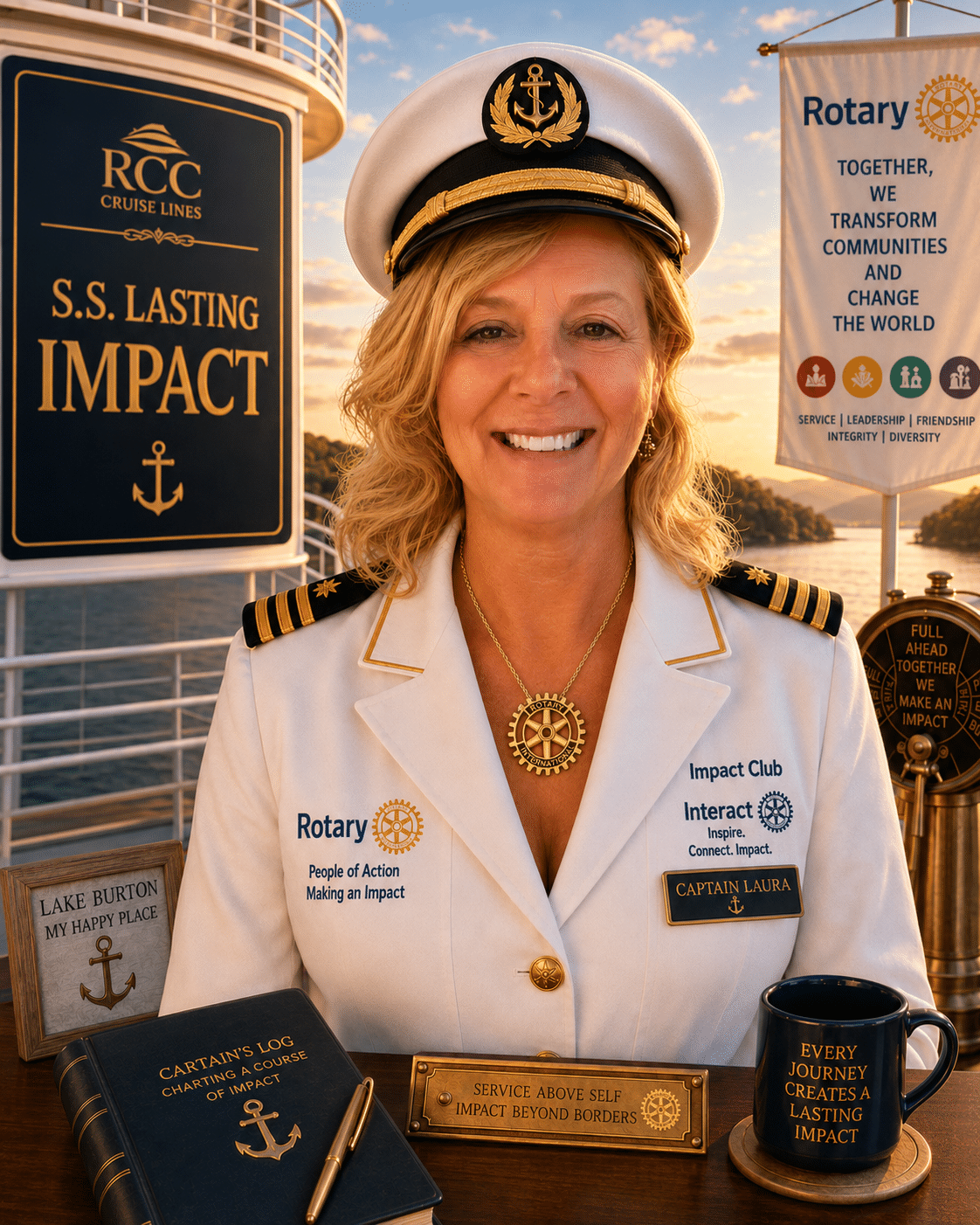 Laura Seberg, President of the Rotary Club of Clayton