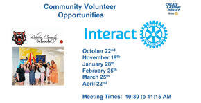 Rotary Club of Clayton October 29 newsletter: Community Dental volunteer graphic.