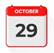Rotary Club of Clayton October 29 newsletter: October 29 calendar icon.