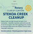 Rotary Club of Clayton October 29 newsletter: Volunteer Opportunity graphic.