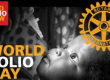 Rotary Club of Clayton October 29 newsletter: World Polio Day campaign graphic.